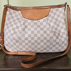 LOUIS VUITTON Vintage Damier Azur Shoulder Bag Crossbody Pre-owned Authe…